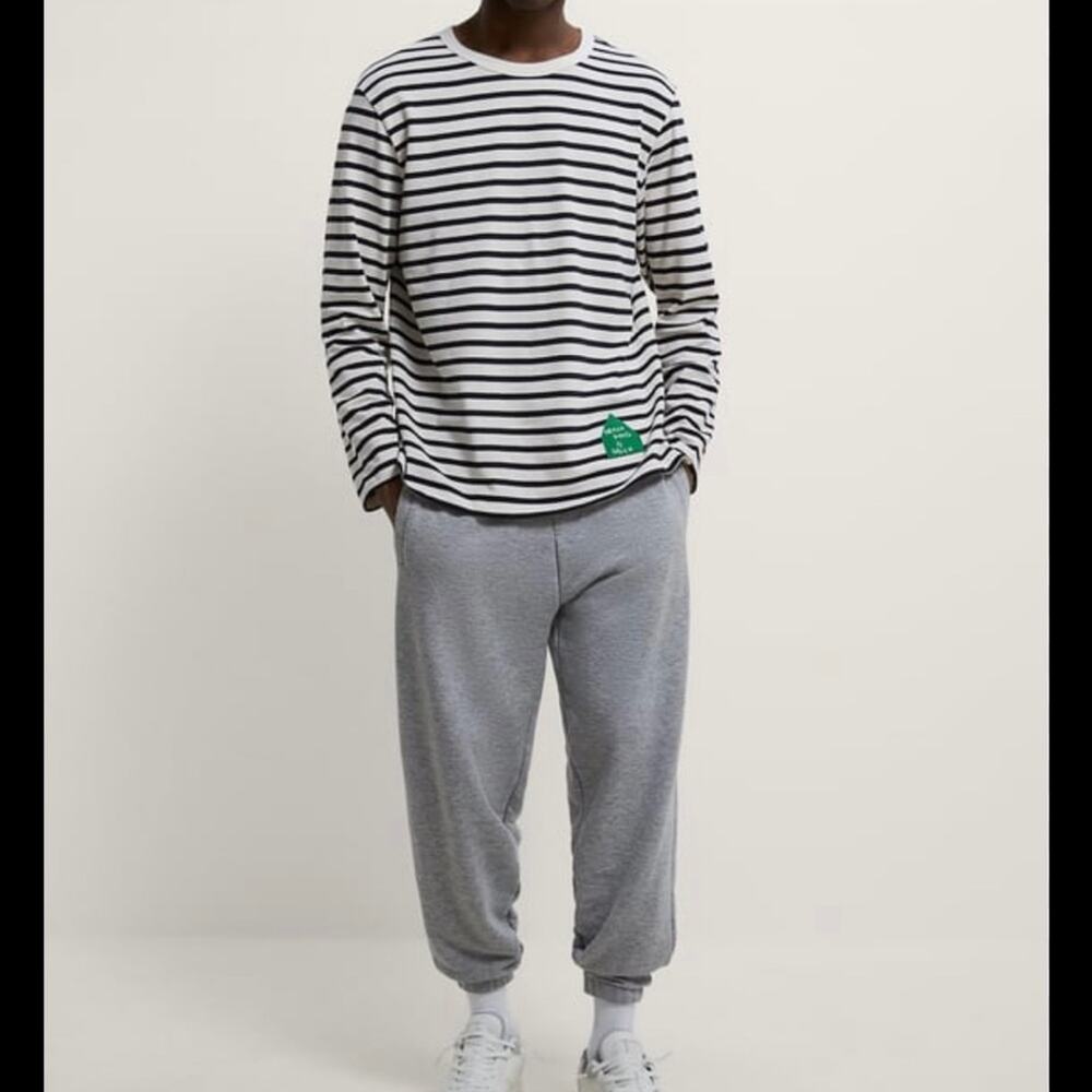 Zara Coco Capitan Collab Striped Unisex Long Sleeve Shirt Size Medium